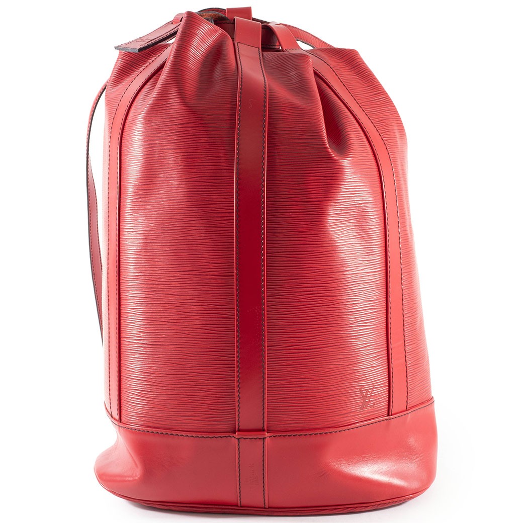 Louis Vuitton Epi Leather Randonnee GM Backpack Red M43087 Womens Preowned Auth0