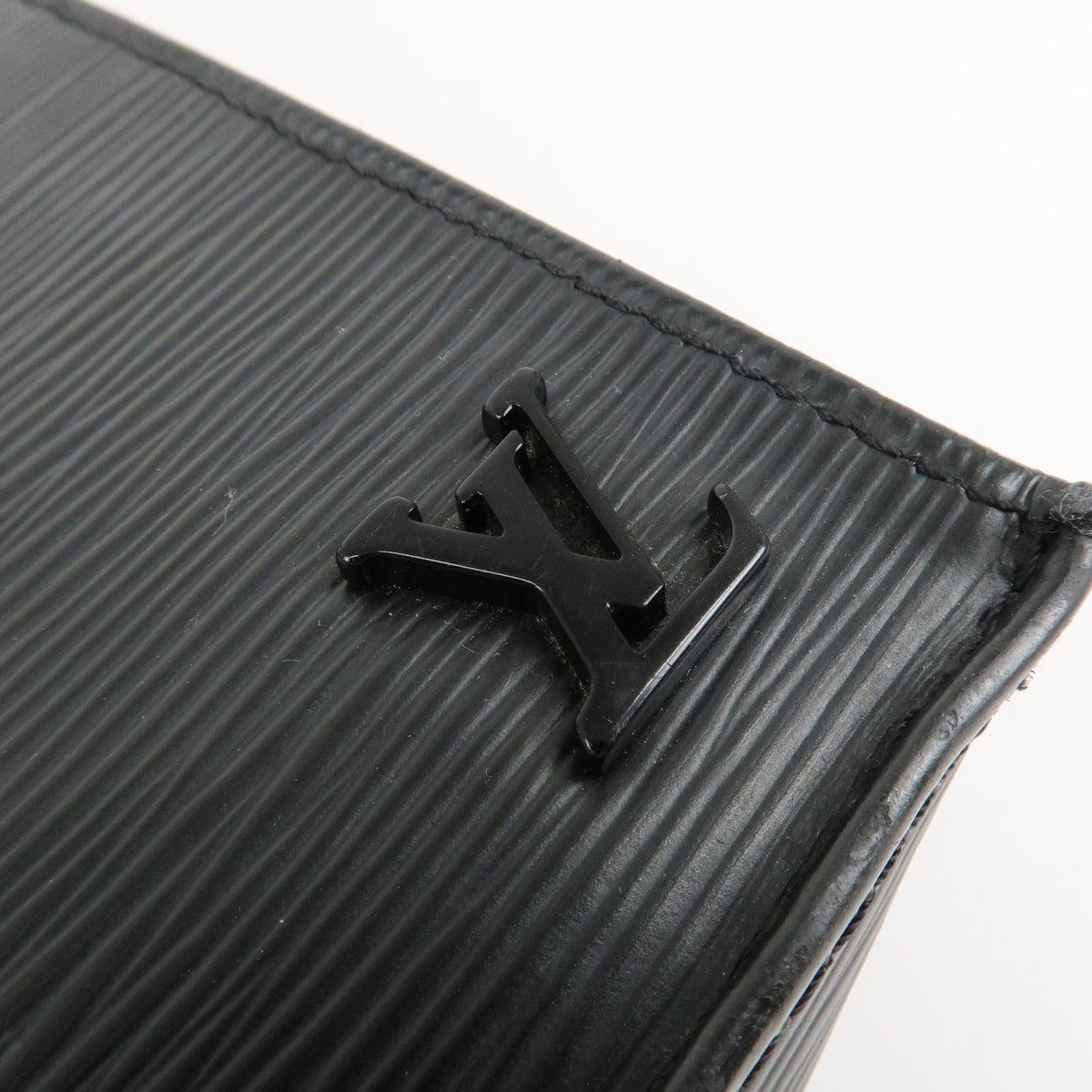 LOUIS VUITTON Petit Sac Plat Convertible Handbag Black Epi M69441 Preowned Auth12