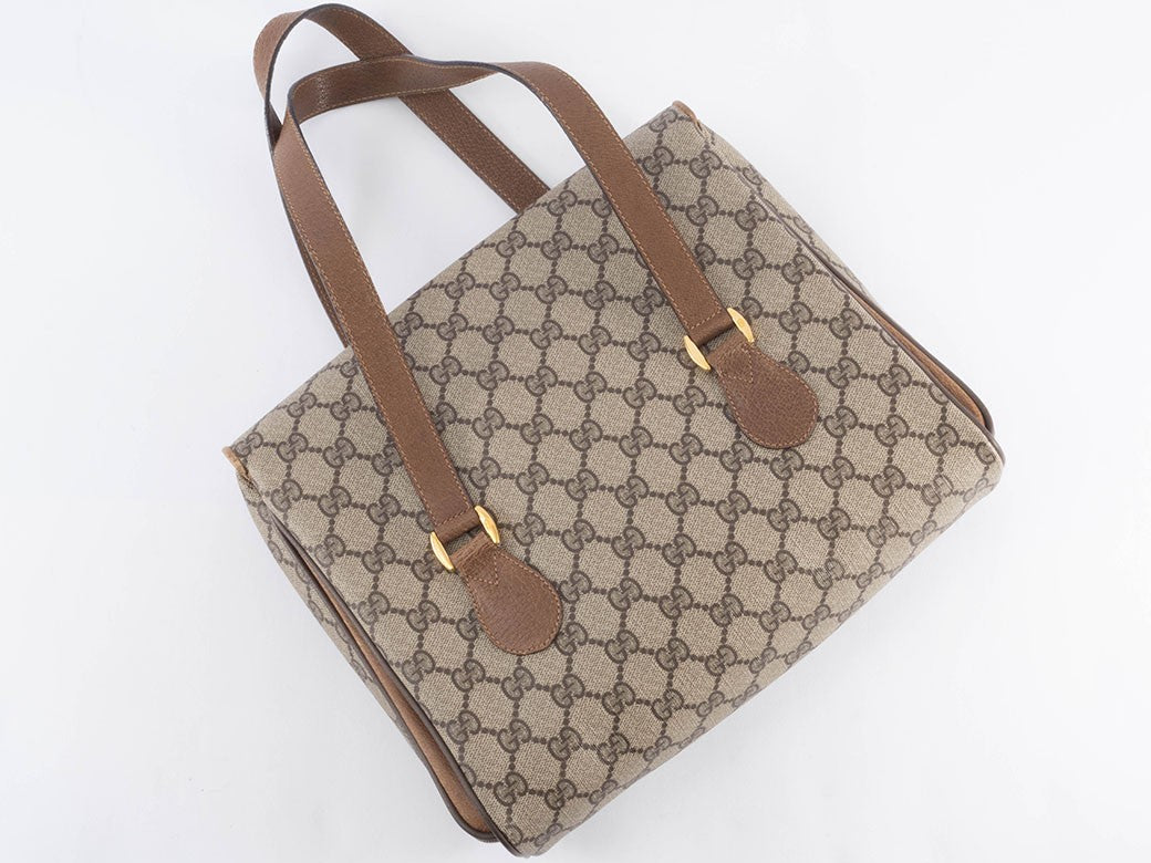 Gucci Bag GG Plus Handbag Shoulder bag Flap Beige Brown 116 02 080 Reuse Used22