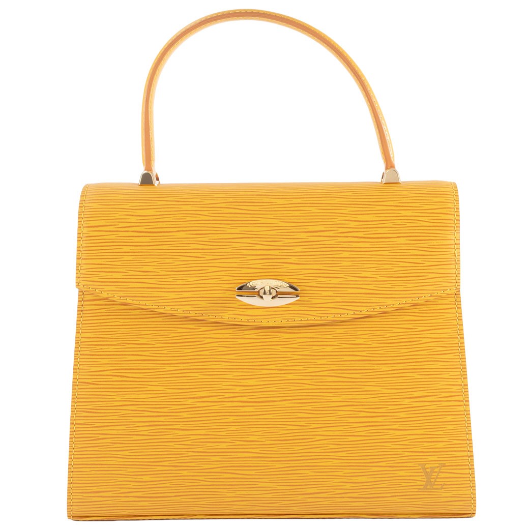 Auth LOUIS VUITTON Handbag Marselb Epi Tassili Yellow M52379 Reuse Used0