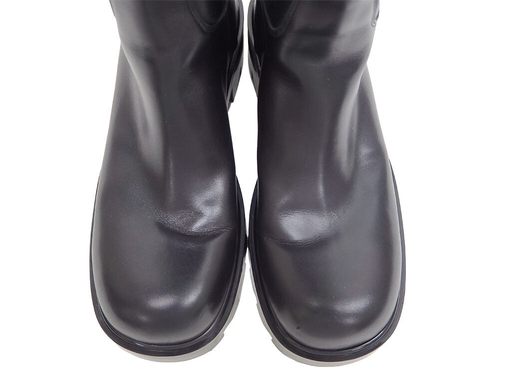 Bottega Veneta Strut Calf Leather High Boots Black 677308 Women's 38 Reuse Used10