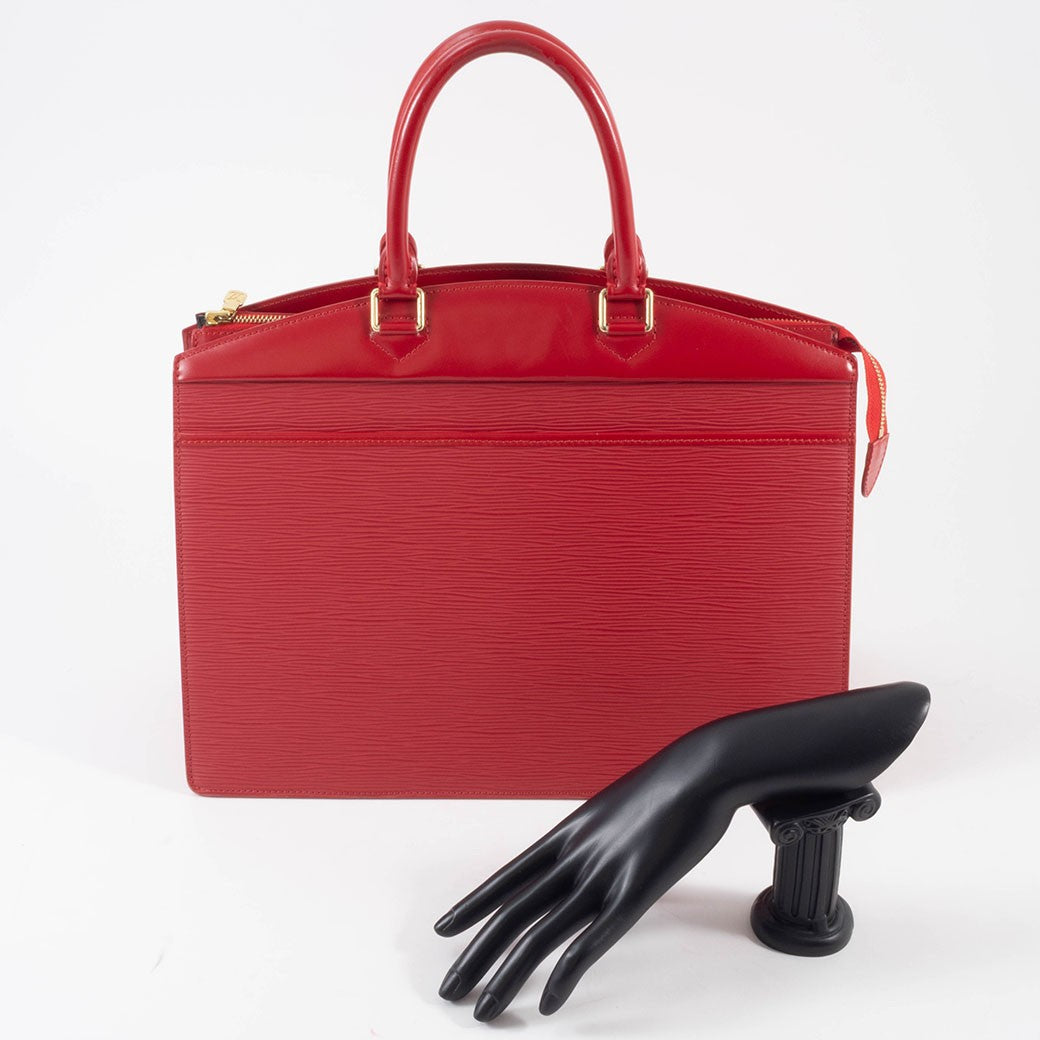 LOUIS VUITTON Riviera Womens Handbag Tote Bag Red Epi Leather Preowned Auth20