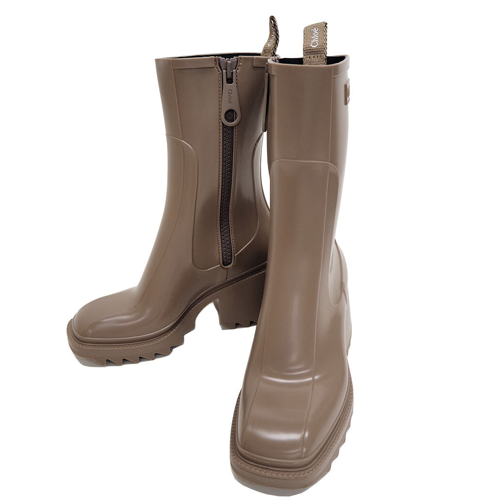 Chloé BETTY Rain Boots Dark Glaze CHC19W239 Women's PVC Short Middle Length 380