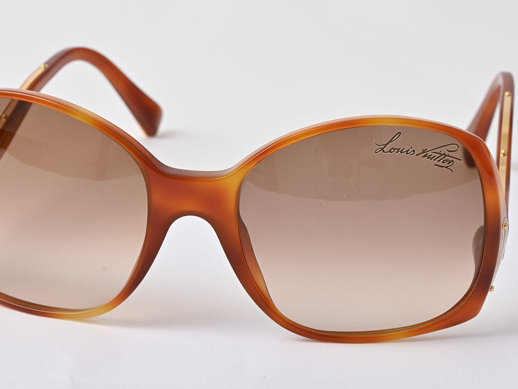 Auth LOUIS VUITTON GINA Sunglasses Square Brown Z0053WN Plastic Gina Tortoise4