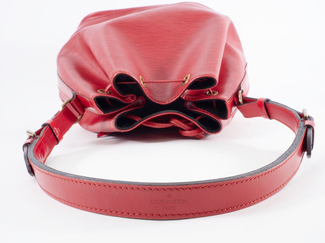 LOUIS VUITTON Noe Epi Leather Shoulder Bucket Drawstring Red M44007 Preowned4