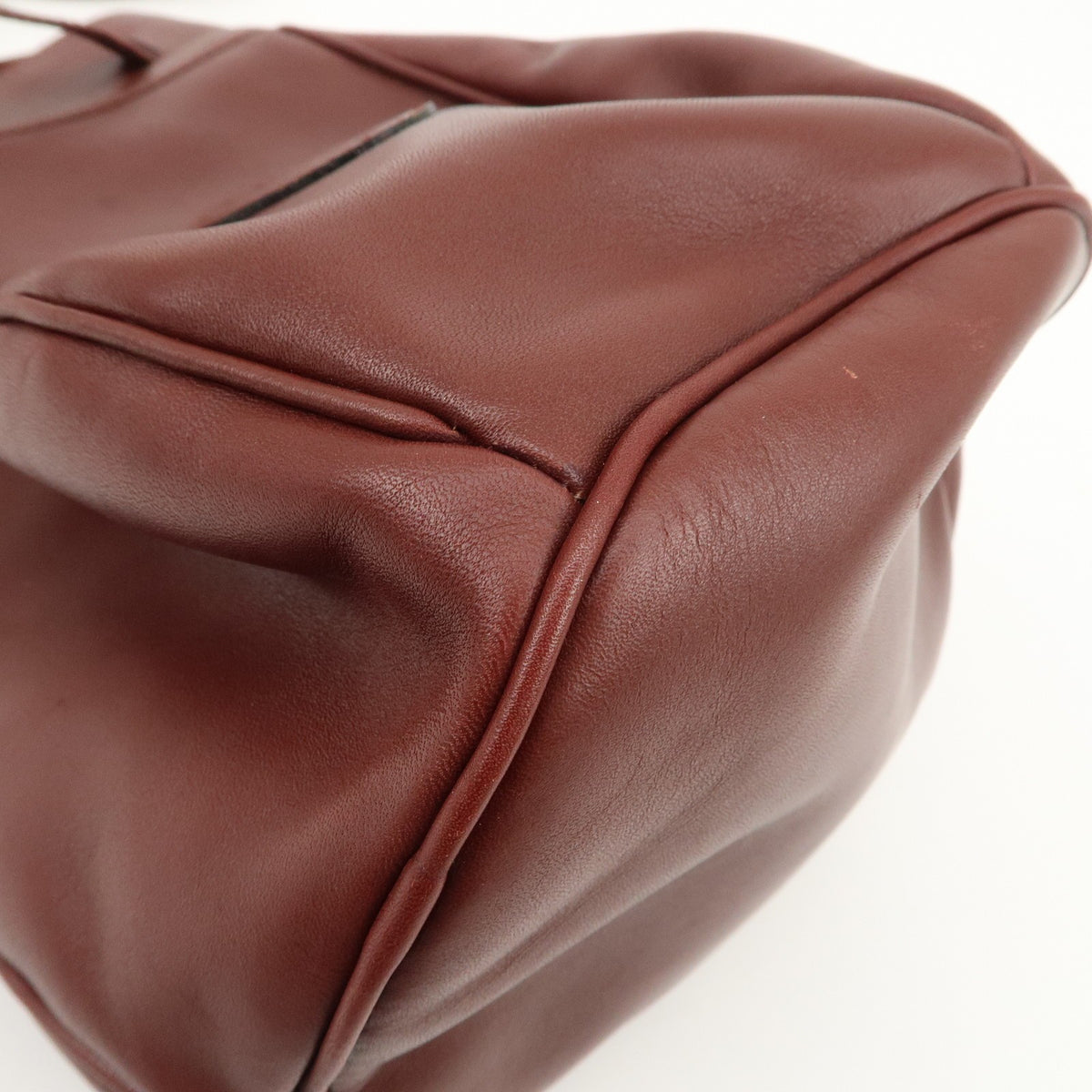 Cartier Must de Cartier Calf Leather Shoulder Bag Burgundy Authentic Used F/S11