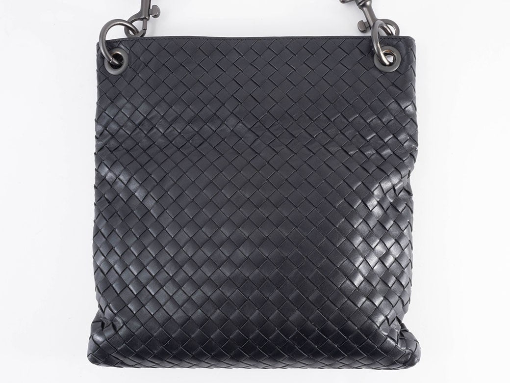 Bottega Veneta Intrecciato 172736 Leather Black Shoulder Bag Women Preowned23