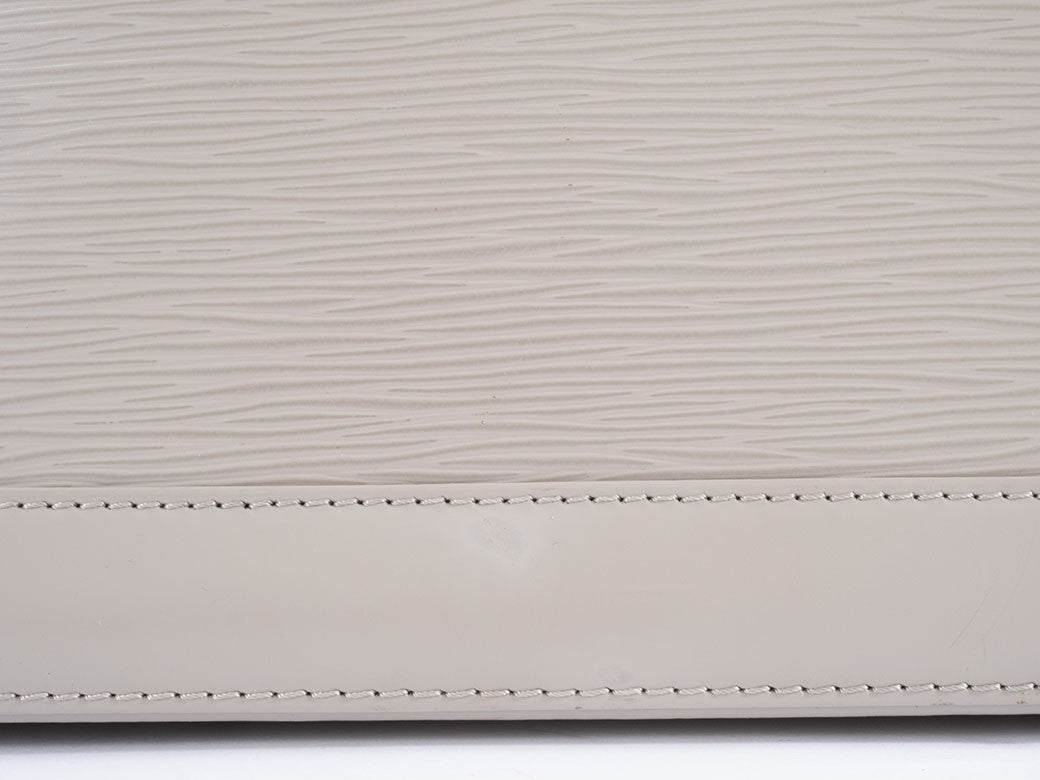 LOUIS VUITTON Alma PM Epi Leather Handbag Gres Gray OffWhite Preowned Auth6
