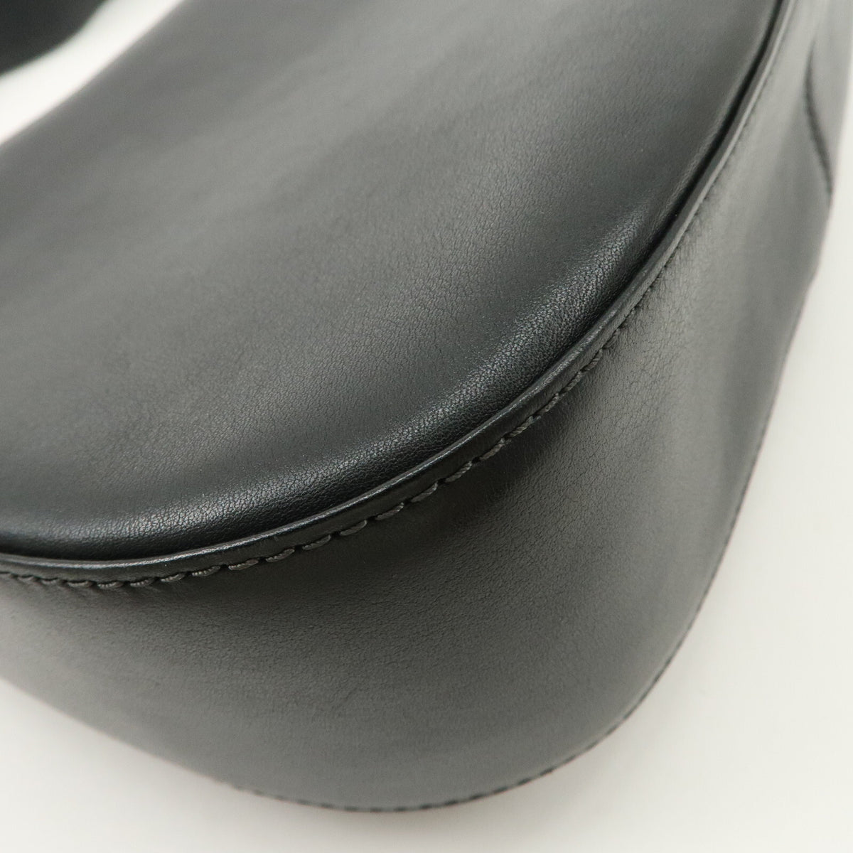 LOEWE Anagram Logo Leather Womens Shoulder Bag Handbag Black Preowned Auth18