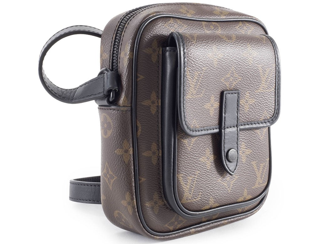 Louis Vuitton Christopher Wearable Wallet Shoulder Men's Monogram Brown Used1
