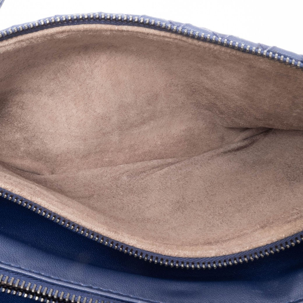 Bottega Veneta Intrecciato Navy Leather Women Shoulder Bag Handbag Preowned12
