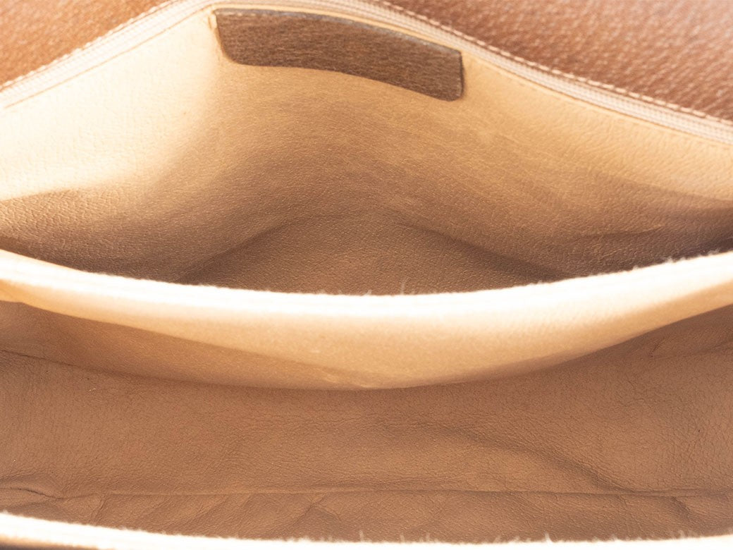 Gucci Bag GG Plus Handbag Shoulder bag Flap Beige Brown 116 02 080 Reuse Used8