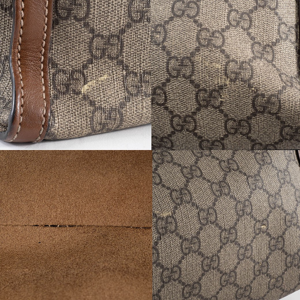 GUCCI Padlock GG Supreme Chain Shoulder Bag Beige Brown 479197 Preowned Auth17