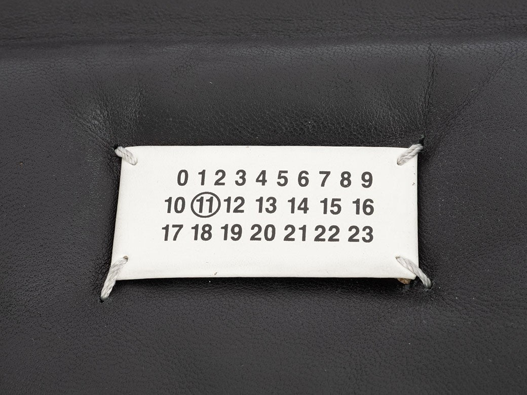 Maison Margiela Glam Slam Clutch Bag Black Nappa Leather Large Preowned Auth6